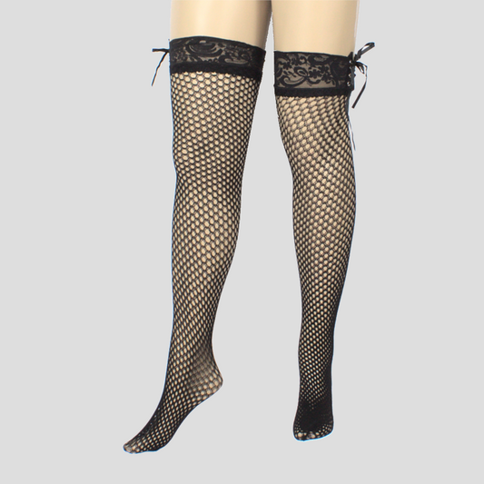 607 | Fishnet Lace Top Thigh High (6 Pairs)