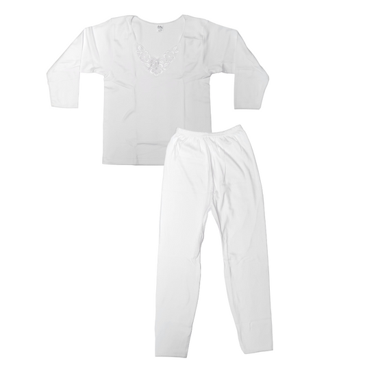LJ-1050 | Girls Cotton Long Johns (1 Set)
