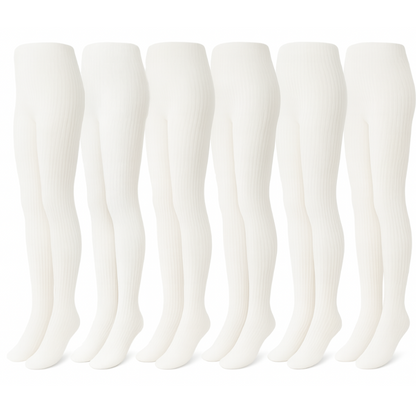 002 | Girls Ribbed Winter Tights (6 Pairs)