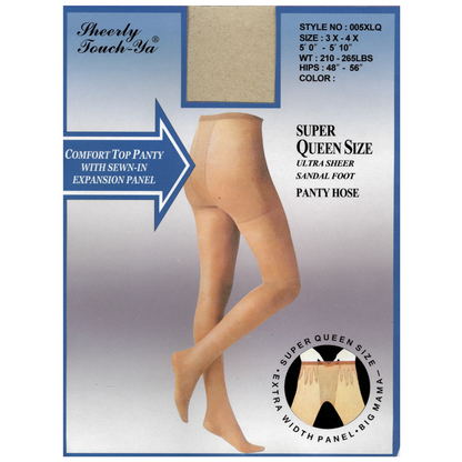 005XLQ | Plus Size Ultra Sheer Pantyhose (6 Pairs)