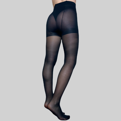009XLQ | Plus Size Heavy Support Support Sheer Pantyhose with Spandex (6 Pairs)