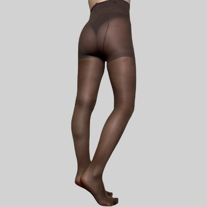 009XLQ | Plus Size Heavy Support Support Sheer Pantyhose with Spandex (6 Pairs)