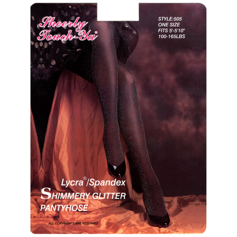 505 | Shimmery Glitter Pantyhose with Spandex by Sheerly Touch Ya (6 Pairs)