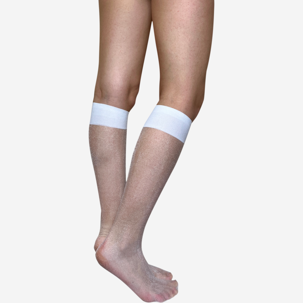 65KH | Shimmery Glitter Knee High (6 Pairs)