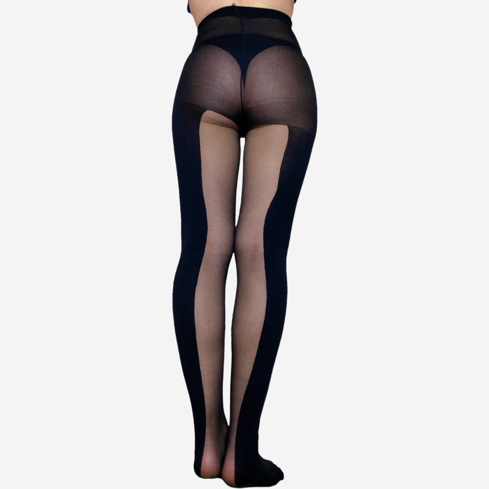 E-207 | Two Tone Knit Pantyhose (6 Pairs)