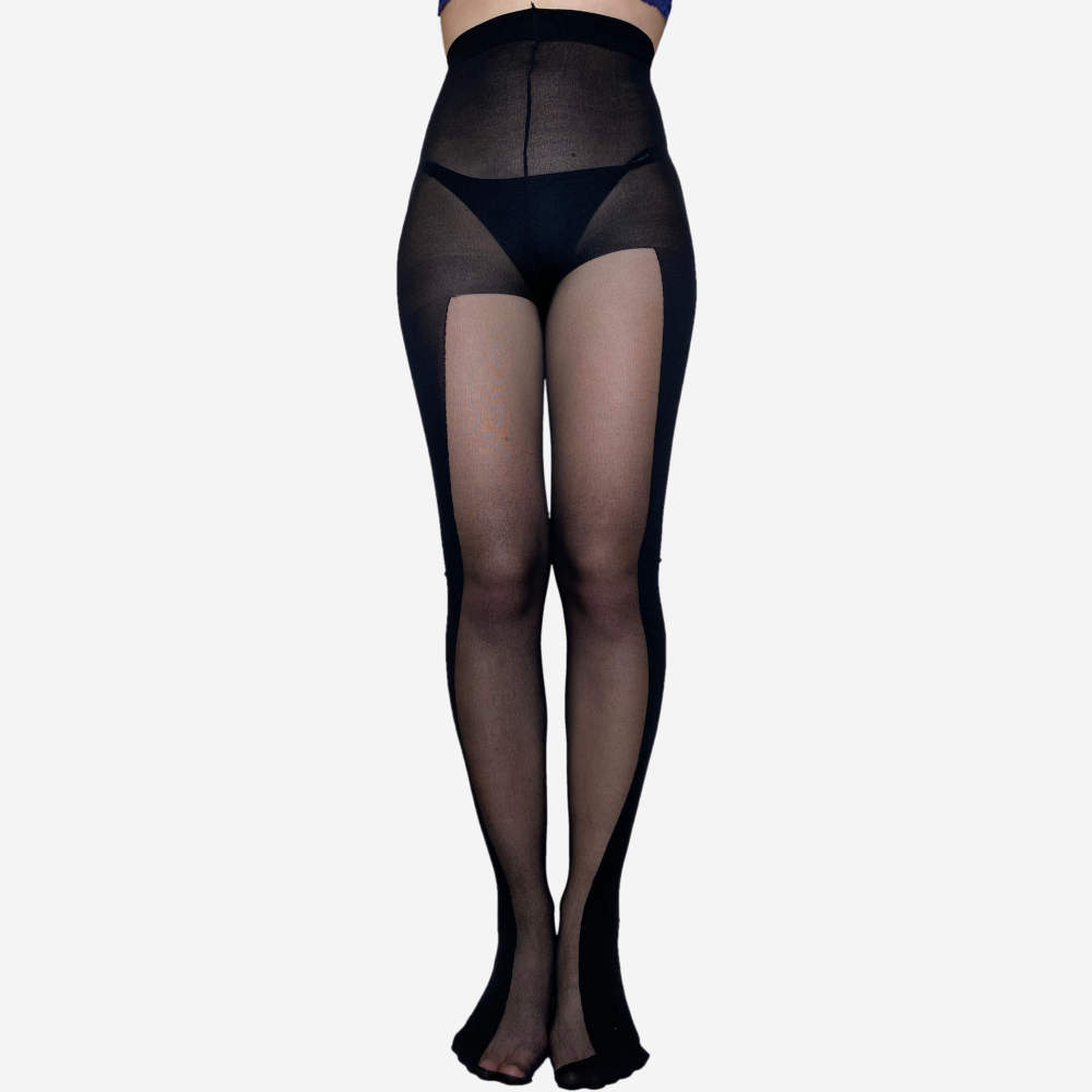 E-207 | Two Tone Knit Pantyhose (6 Pairs)