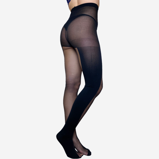 E-207 | Two Tone Knit Pantyhose (6 Pairs)