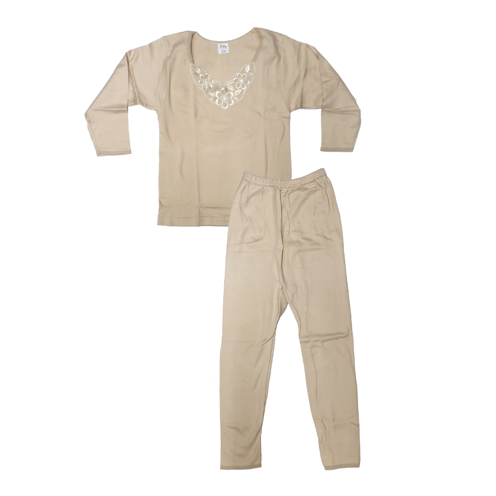 LJ-1050 | Girls Cotton Long Johns (1 Set)