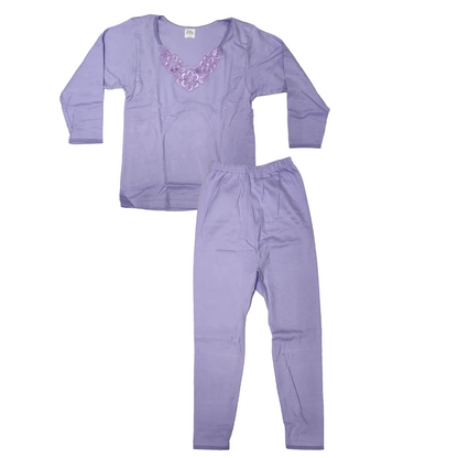 LJ-1050 | Girls Cotton Long Johns (1 Set)