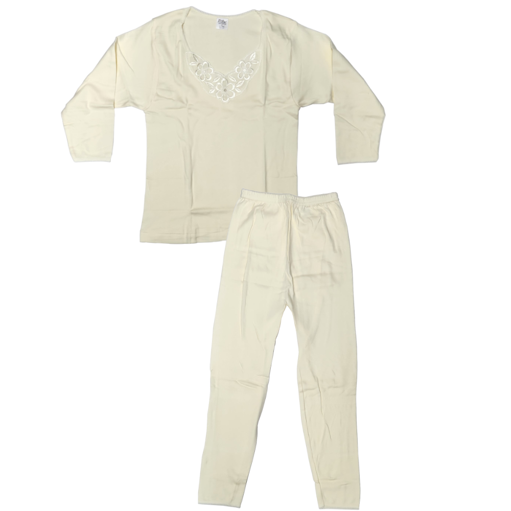 LJ-1050 | Girls Cotton Long Johns (1 Set)