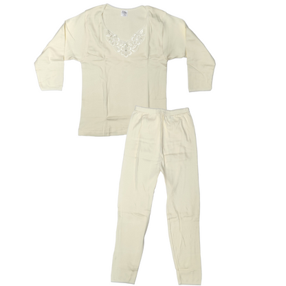 LJ-1050 | Girls Cotton Long Johns (1 Set)